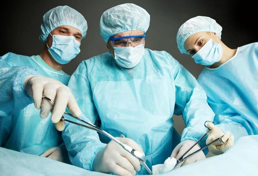 Surgical intervention for thoracic osteochondrosis.